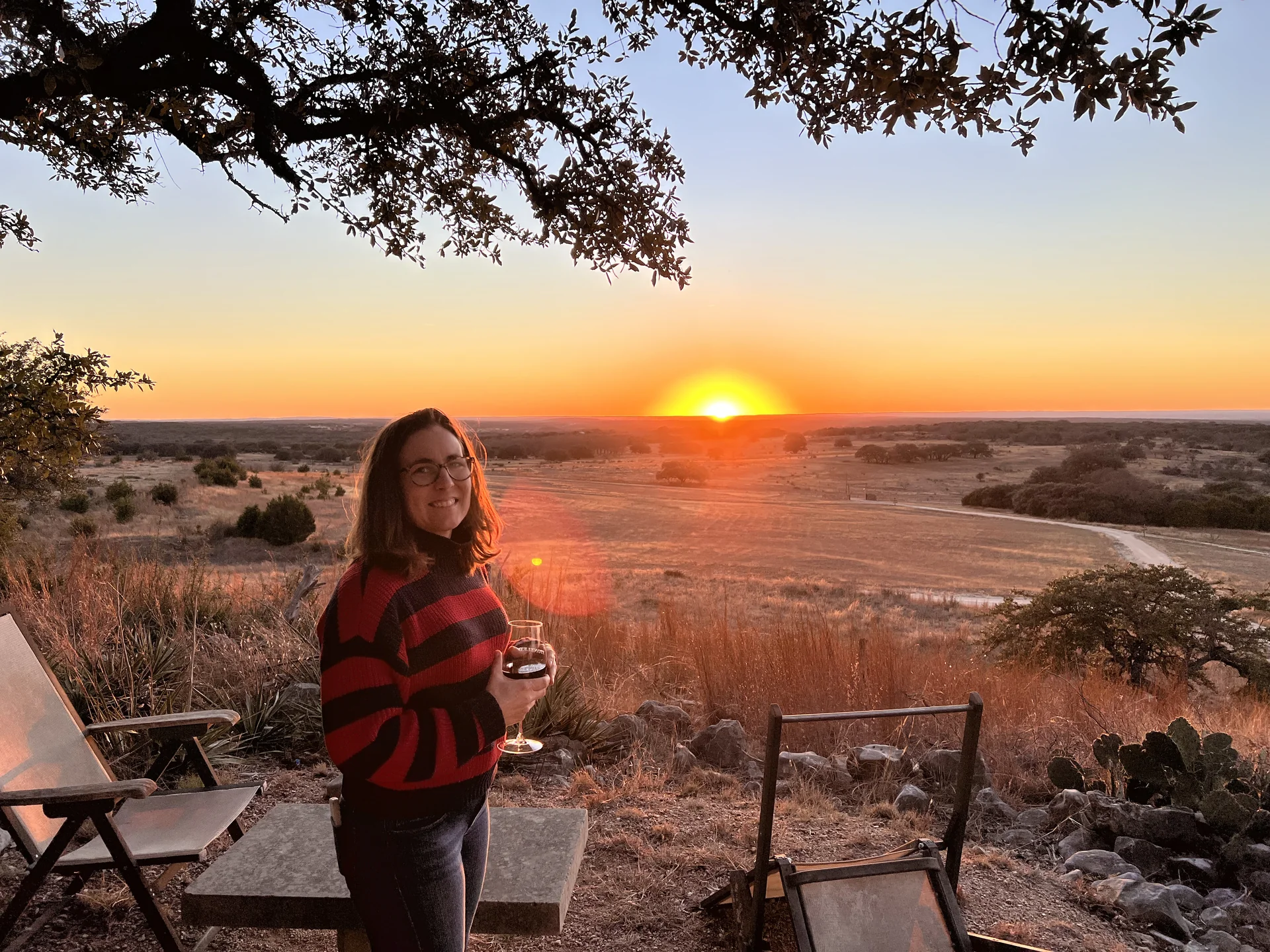 Sunset at the winery, Hill Country